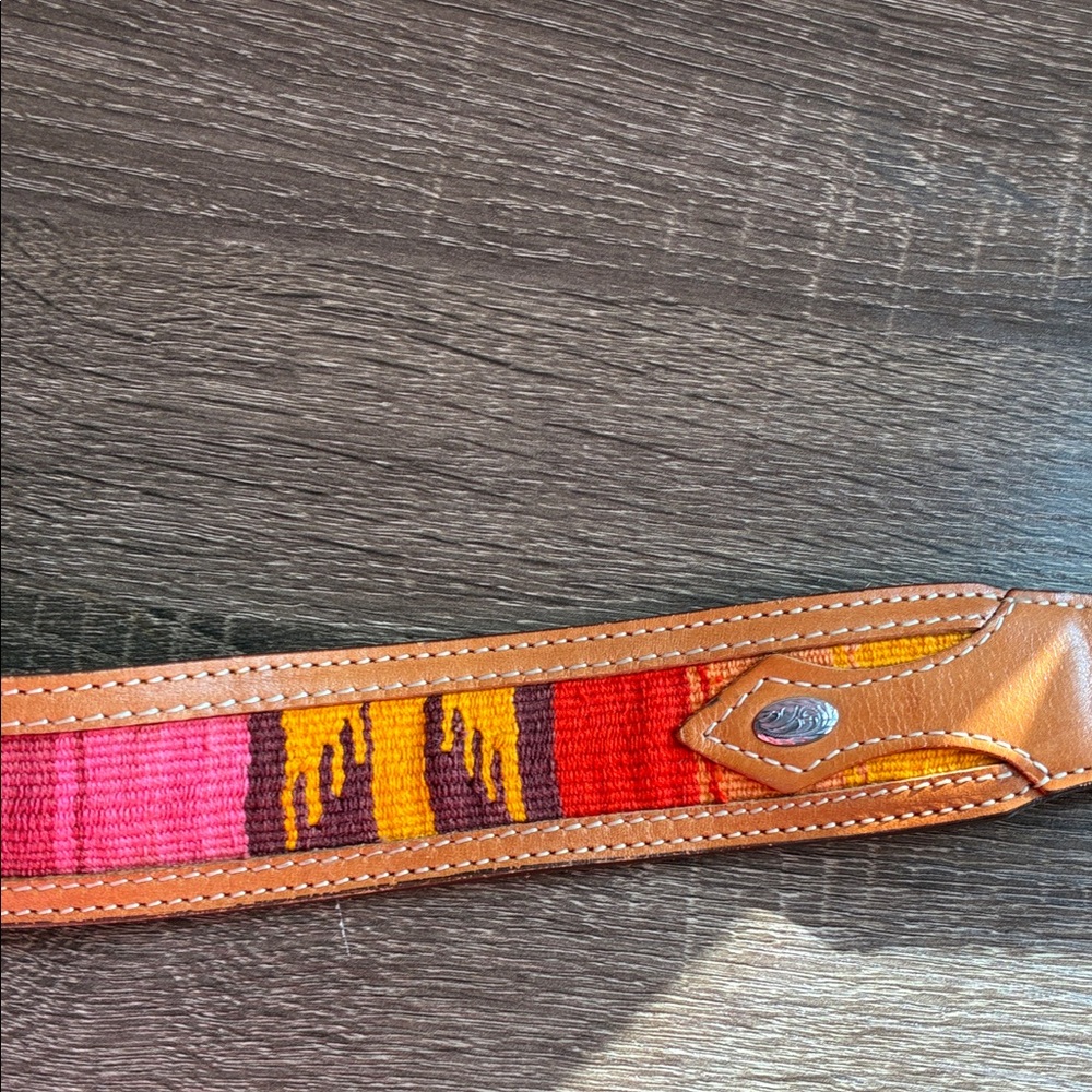 Women’s Vintage Circle Y of Yoakum Multi Color Belt Size 28 - Picture 5 of 12